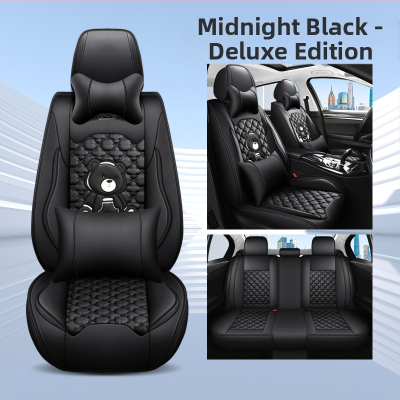 Teljes körű autóülésvédő, rajzfilm-szerű stílus, PU bőr, töltet szintetikus rostokból, Xin Meng De, négy évszakos használatra