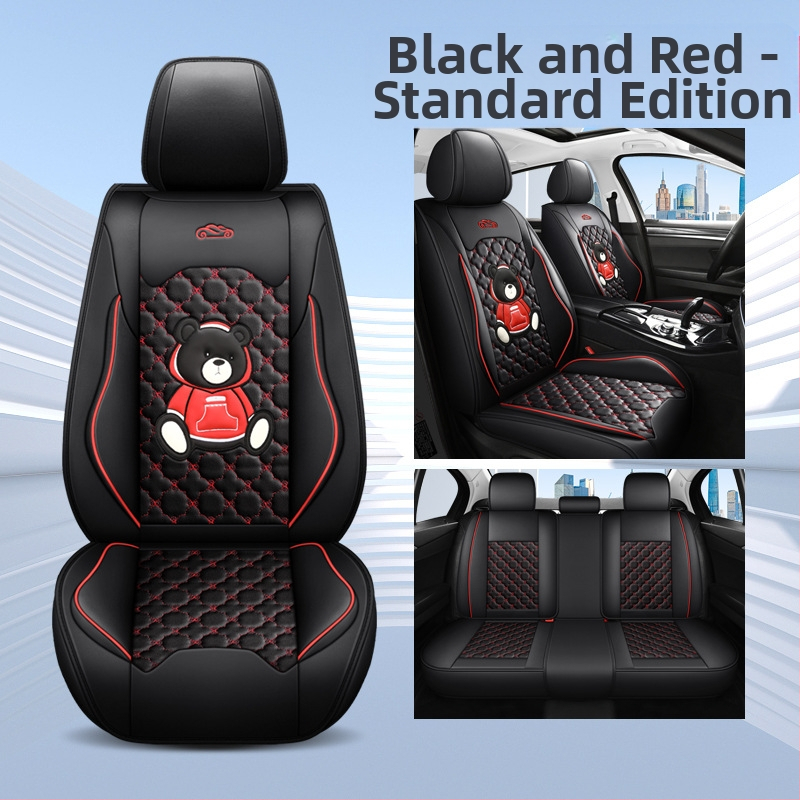 Teljes körű autóülésvédő, rajzfilm-szerű stílus, PU bőr, töltet szintetikus rostokból, Xin Meng De, négy évszakos használatra