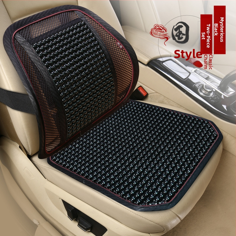 Μαξιλάρι καθίσματος αυτοκινήτου με ξύλινες χάντρες και αναπνεύσιμο γέμισμα από δίχτυ, θερινή χρήση, καθολική εφαρμογή, προσαρμοζόμενη επεξεργασία