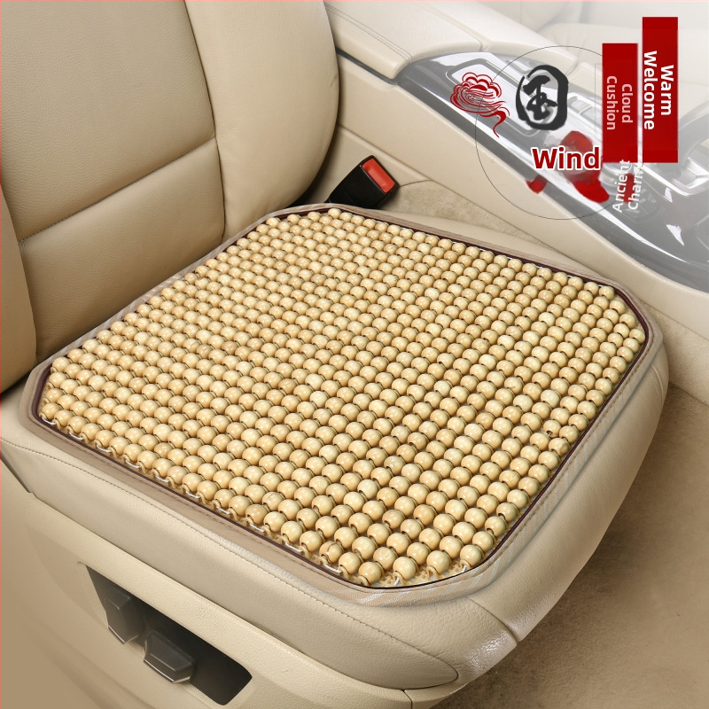 Μαξιλάρι καθίσματος αυτοκινήτου με ξύλινες χάντρες και αναπνεύσιμο γέμισμα από δίχτυ, θερινή χρήση, καθολική εφαρμογή, προσαρμοζόμενη επεξεργασία