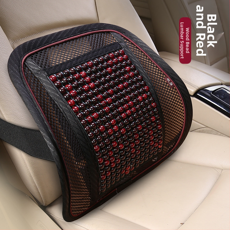 Μαξιλάρι καθίσματος αυτοκινήτου με ξύλινες χάντρες και αναπνεύσιμο γέμισμα από δίχτυ, θερινή χρήση, καθολική εφαρμογή, προσαρμοζόμενη επεξεργασία