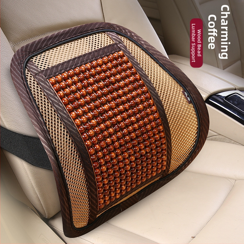 Μαξιλάρι καθίσματος αυτοκινήτου με ξύλινες χάντρες και αναπνεύσιμο γέμισμα από δίχτυ, θερινή χρήση, καθολική εφαρμογή, προσαρμοζόμενη επεξεργασία