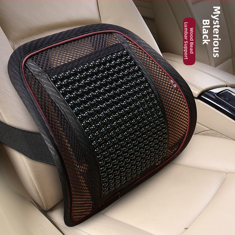 Μαξιλάρι καθίσματος αυτοκινήτου με ξύλινες χάντρες και αναπνεύσιμο γέμισμα από δίχτυ, θερινή χρήση, καθολική εφαρμογή, προσαρμοζόμενη επεξεργασία