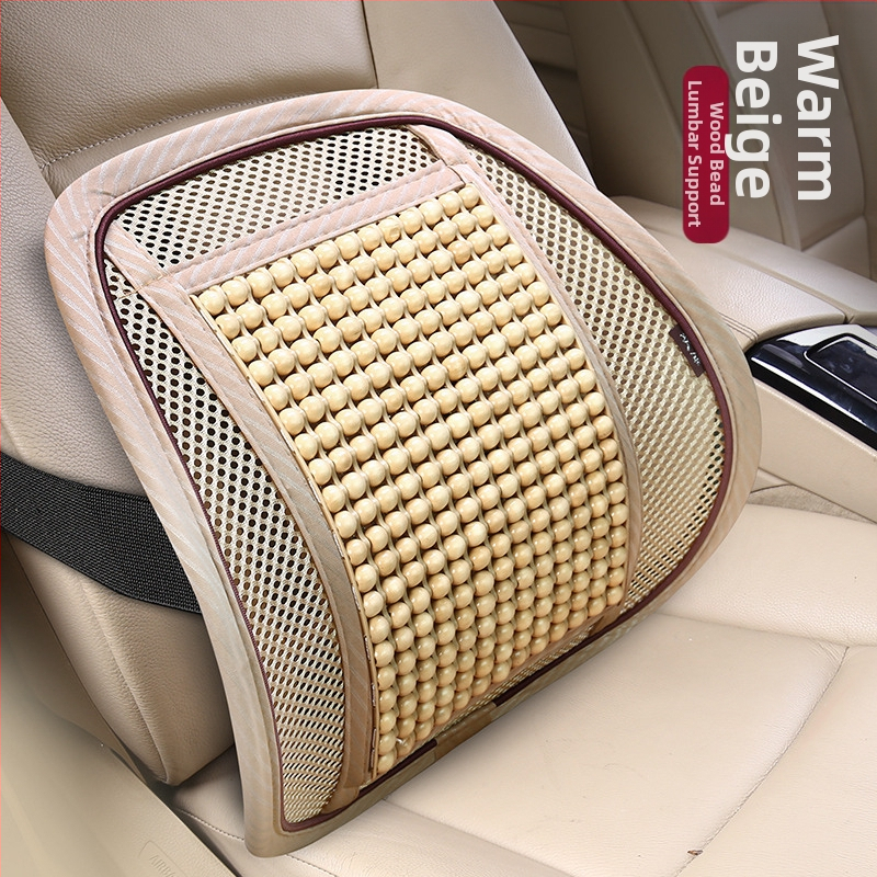 Μαξιλάρι καθίσματος αυτοκινήτου με ξύλινες χάντρες και αναπνεύσιμο γέμισμα από δίχτυ, θερινή χρήση, καθολική εφαρμογή, προσαρμοζόμενη επεξεργασία