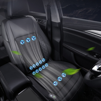 Лятна автомобилна вентилирана охлаждаща подложка за седалка с USB интерфейс и вентилатор в облегалката