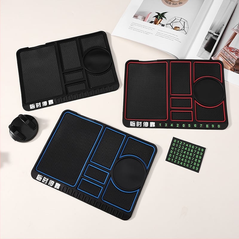 Автомобилен държач за телефон с противохлъзваща подложка, универсален монтаж на таблото, гравитационен държач за навигация