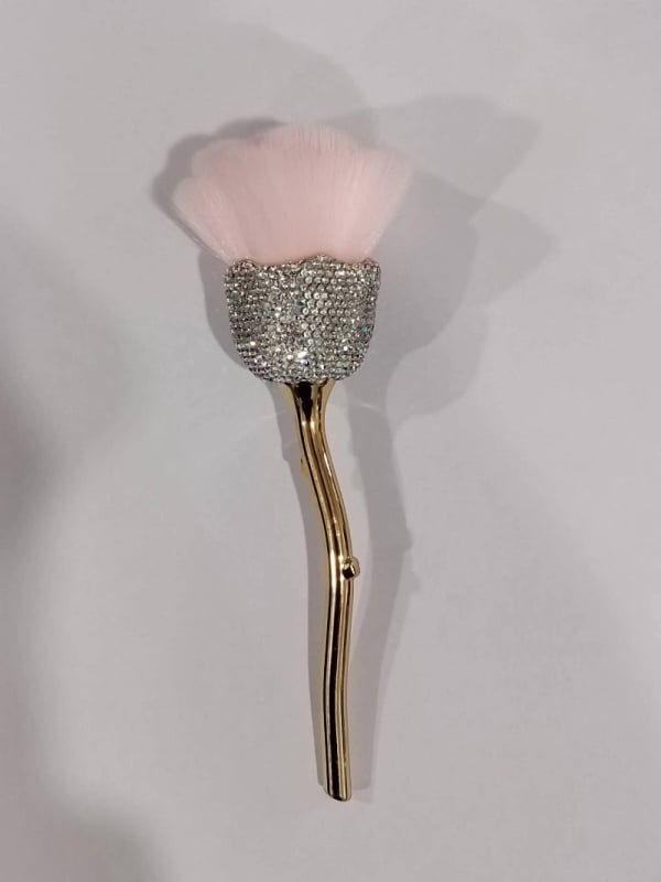 Pudros šepetėlis su sintetinių plaukelių, plastikinė rankenėlė, vieno vieneto pakuotė