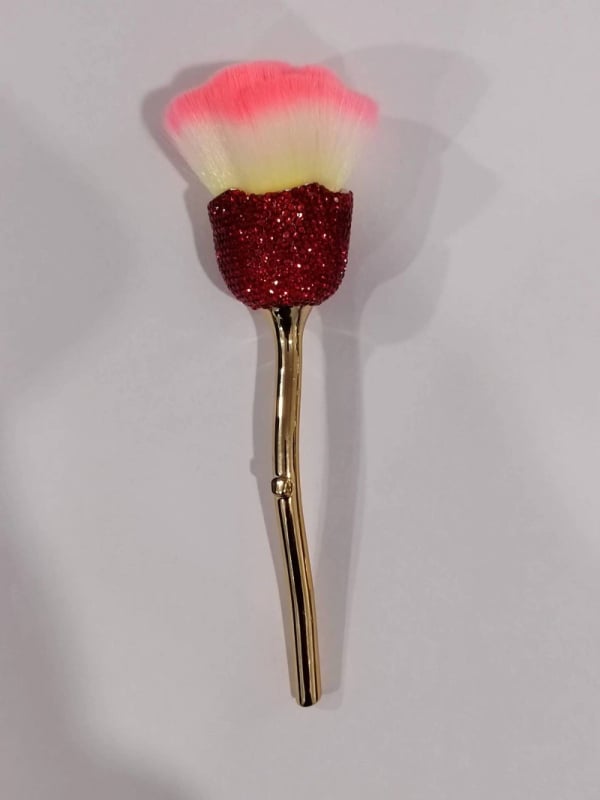 Pudros šepetėlis su sintetinių plaukelių, plastikinė rankenėlė, vieno vieneto pakuotė