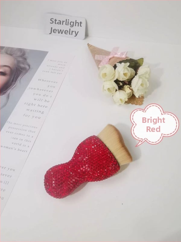 Pudros šepetėlis su sintetinių plaukelių, plastikinė rankenėlė, vieno vieneto pakuotė