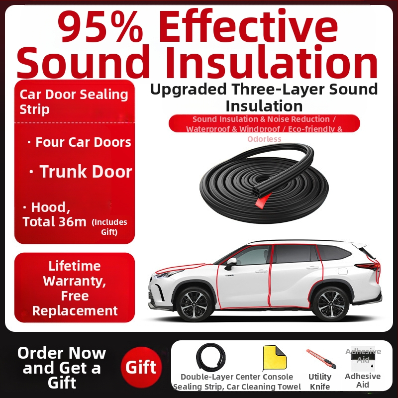 Automobilio centrinės konsolės sandarinimo juosta – guminė garso izoliacijos juosta, modelis Central control sealing strip 2; suderinama su automobiliais, SUV, MPV, pikapais ir box sunkvežimiais