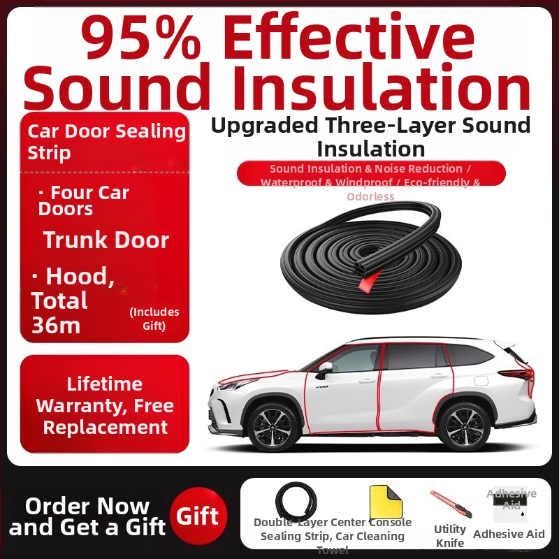 Automobilio centrinės konsolės sandarinimo juosta – guminė garso izoliacijos juosta, modelis Central control sealing strip 2; suderinama su automobiliais, SUV, MPV, pikapais ir box sunkvežimiais