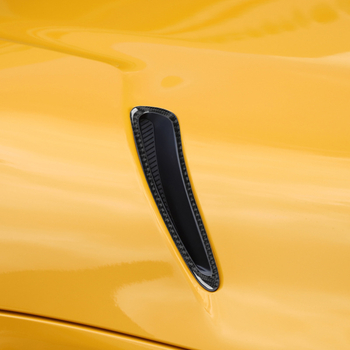 Κορνίζα από ανθρακονήματα για το πλαίσιο εξόδου αέρα του καπό Toyota Supra A90 (2019–2022), μοντέλο 78965, διαθέσιμη εκτύπωση λογότυπου, προσαρμογή