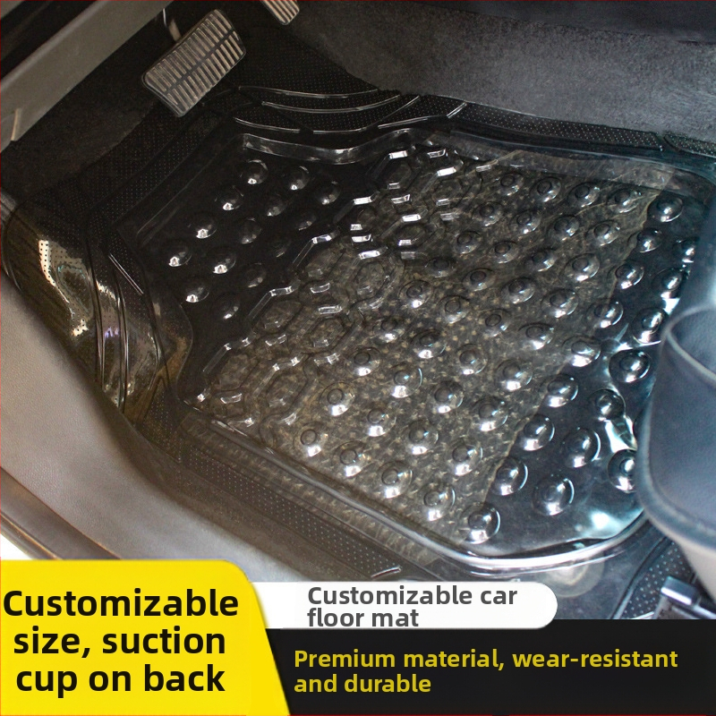 Универсална автомобилна подложка за крака, водоустойчива PVC материя, обща съвместимост, персонализираема