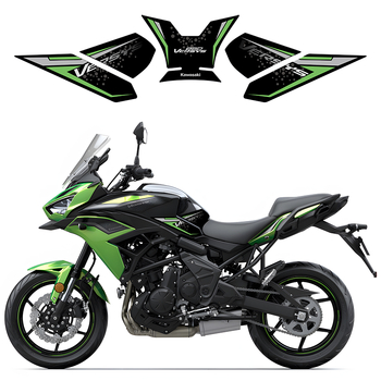 Kawasaki 650 Декал за резервоар на гориво за мотоциклет – PVC, рисунка рибени кости, самозалепващ монтаж, персонализирано