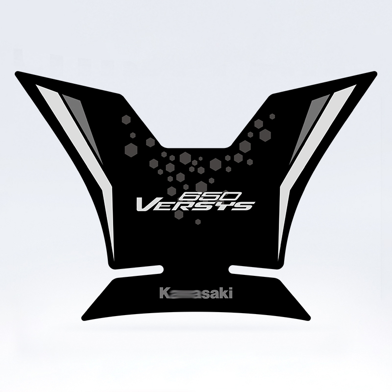 Kawasaki 650 Декал за резервоар на гориво за мотоциклет – PVC, рисунка рибени кости, самозалепващ монтаж, персонализирано