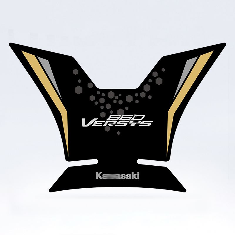Kawasaki 650 Декал за резервоар на гориво за мотоциклет – PVC, рисунка рибени кости, самозалепващ монтаж, персонализирано