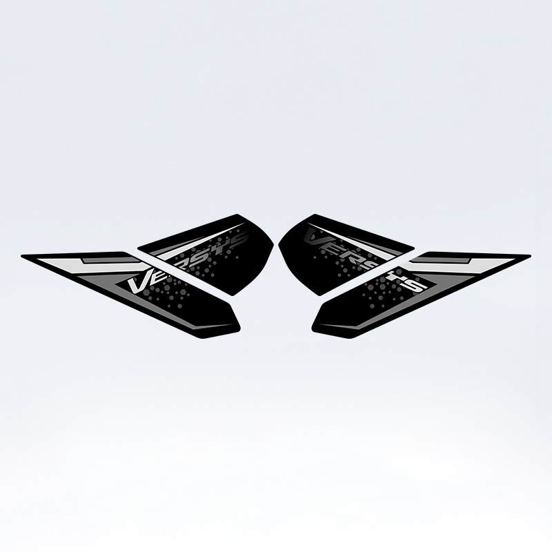 Kawasaki 650 Декал за резервоар на гориво за мотоциклет – PVC, рисунка рибени кости, самозалепващ монтаж, персонализирано