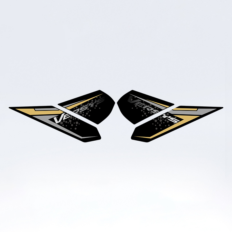 Kawasaki 650 Декал за резервоар на гориво за мотоциклет – PVC, рисунка рибени кости, самозалепващ монтаж, персонализирано