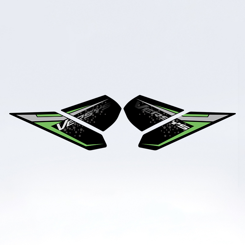 Kawasaki 650 Декал за резервоар на гориво за мотоциклет – PVC, рисунка рибени кости, самозалепващ монтаж, персонализирано