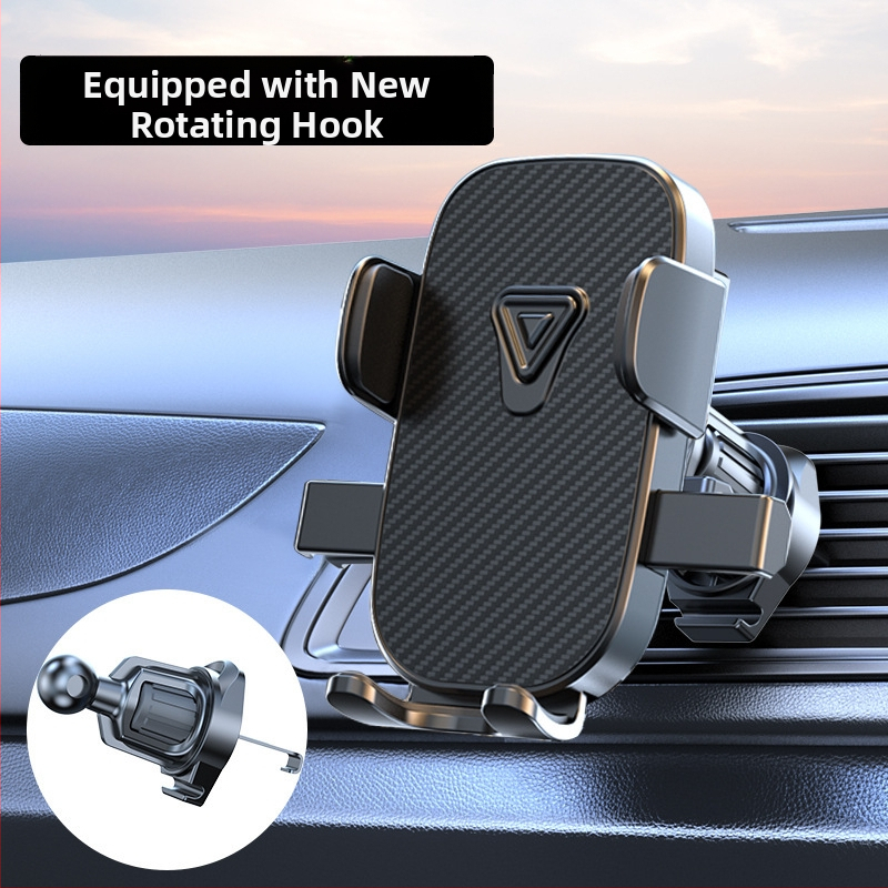 Autótelefon-tartó a műszerfalra és a szellőzőbe – vízszintes és függőleges kijelző, kattintásos rögzítés, univerzális autókhoz