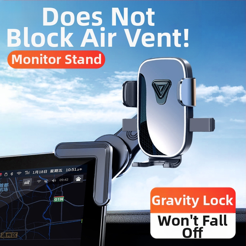 Autótelefon-tartó a műszerfalra és a szellőzőbe – vízszintes és függőleges kijelző, kattintásos rögzítés, univerzális autókhoz