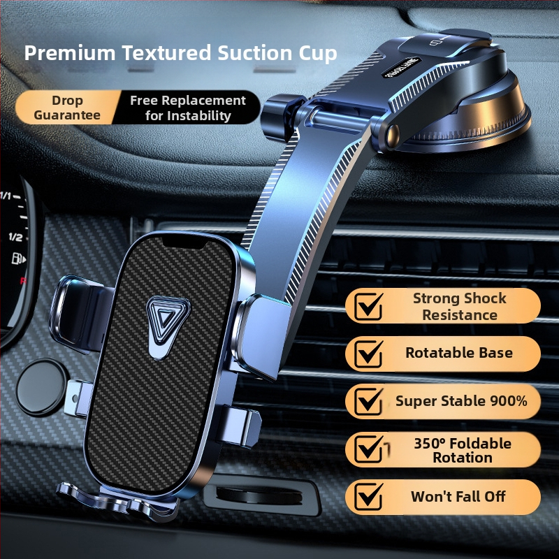 Autótelefon-tartó a műszerfalra és a szellőzőbe – vízszintes és függőleges kijelző, kattintásos rögzítés, univerzális autókhoz