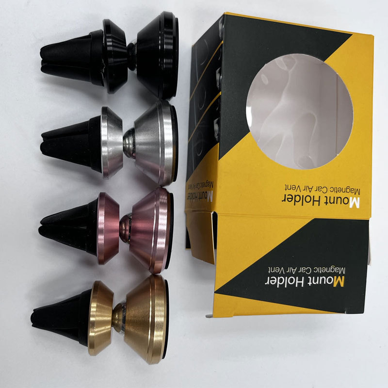 Univerzális mágneses autótelefon-tartó alumínium ötvözetből, a szellőzőnyílásba illeszkedő navigációs tartóval