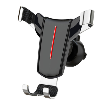 Автомобилен държач за телефон с гравитационен механизъм и щипка за въздушен изход, алуминиева сплав, универсален