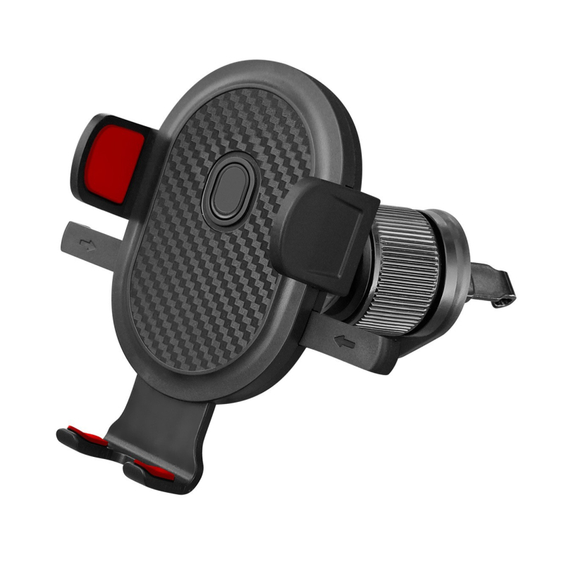 Държач за телефон за кола с въртене на 360°, регулируем, за монтаж върху въздушен отвор – щипков монтаж