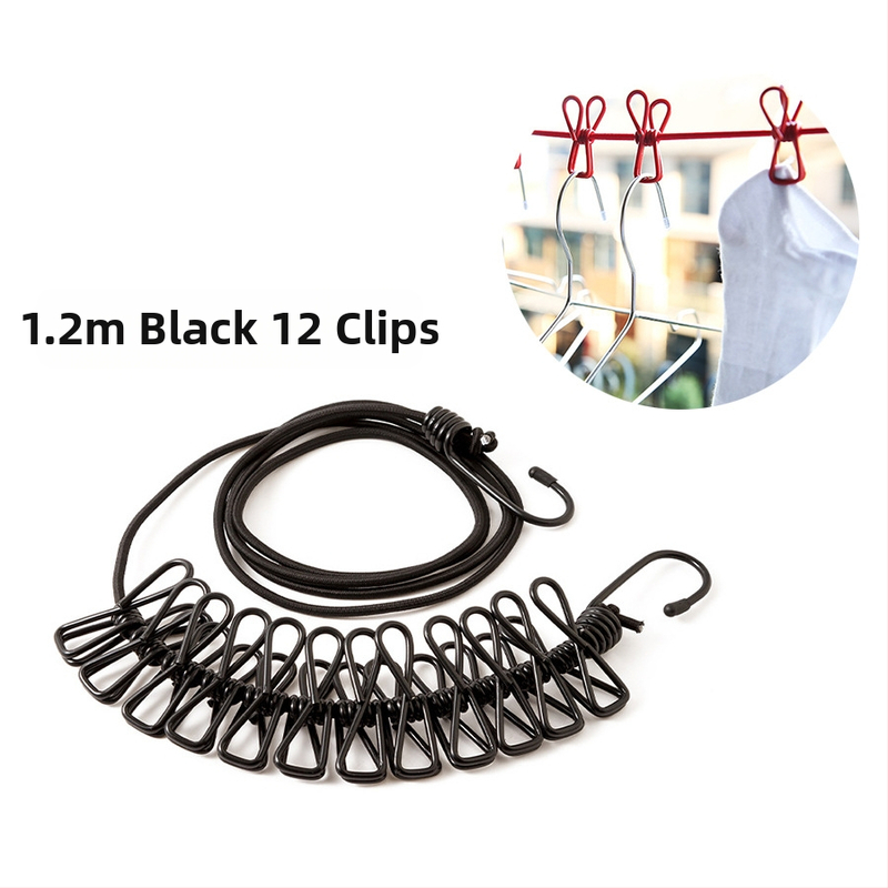 Elastinis lauko drabužių džiovyklos lynas, su ištraukiamu mechanizmu, vėjo atsparus, sulankstomas ir išsiplečiantis, Friendly