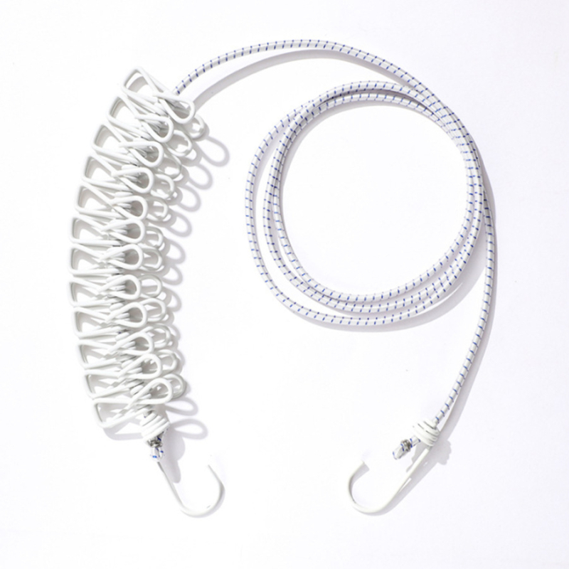 Еластично въже за сушене на дрехи на открито, прибиращо се, устойчиво на вятър, сгъваемо и разтягащо се, Friendly