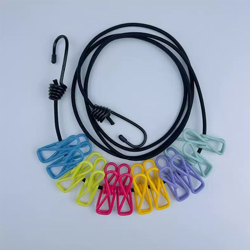 Еластично въже за сушене на дрехи на открито, прибиращо се, устойчиво на вятър, сгъваемо и разтягащо се, Friendly