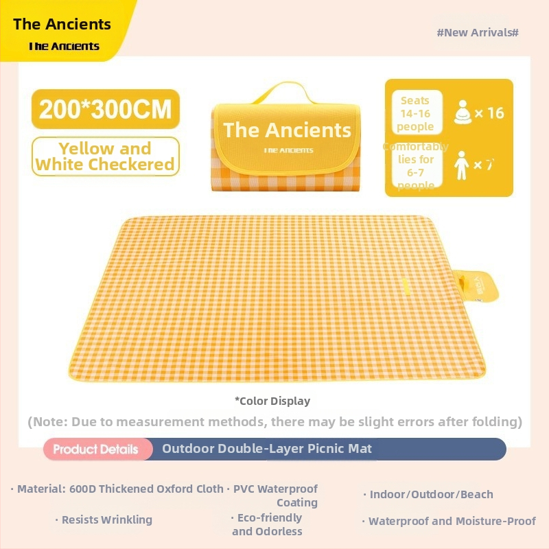 Πικνίκ στρώμα – υγρασία ανθεκτικό, παχύτερο, αδιάβροχο υπαίθριο κατασκηνωτικό στρώμα· ύφασμα Oxford με επίστρωση PVC; 1200 g; κατάλληλο για 6–16 άτομα