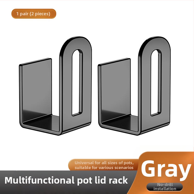 Sieninis dangtelio laikiklis puodų dangteliai ir pjaustymo lentos laikiklis, metalas, Skandinaviško stiliaus virtuvės saugojimas be įrengimo