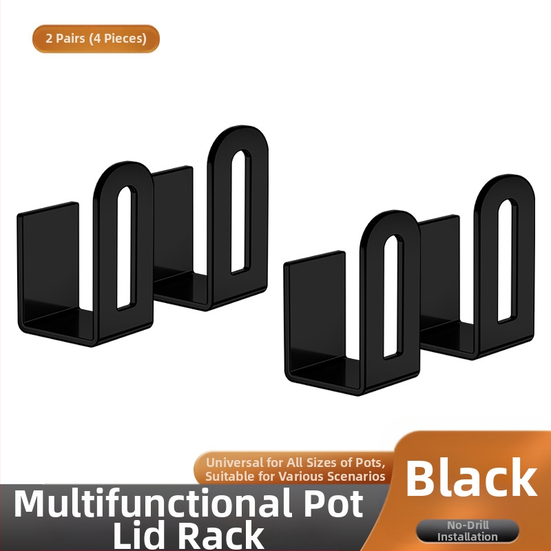 Sieninis dangtelio laikiklis puodų dangteliai ir pjaustymo lentos laikiklis, metalas, Skandinaviško stiliaus virtuvės saugojimas be įrengimo