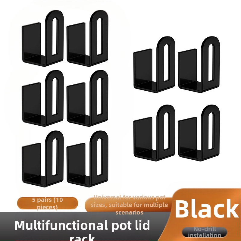 Sieninis dangtelio laikiklis puodų dangteliai ir pjaustymo lentos laikiklis, metalas, Skandinaviško stiliaus virtuvės saugojimas be įrengimo