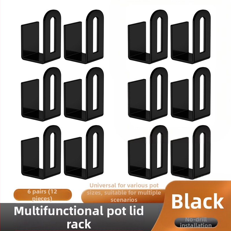 Sieninis dangtelio laikiklis puodų dangteliai ir pjaustymo lentos laikiklis, metalas, Skandinaviško stiliaus virtuvės saugojimas be įrengimo