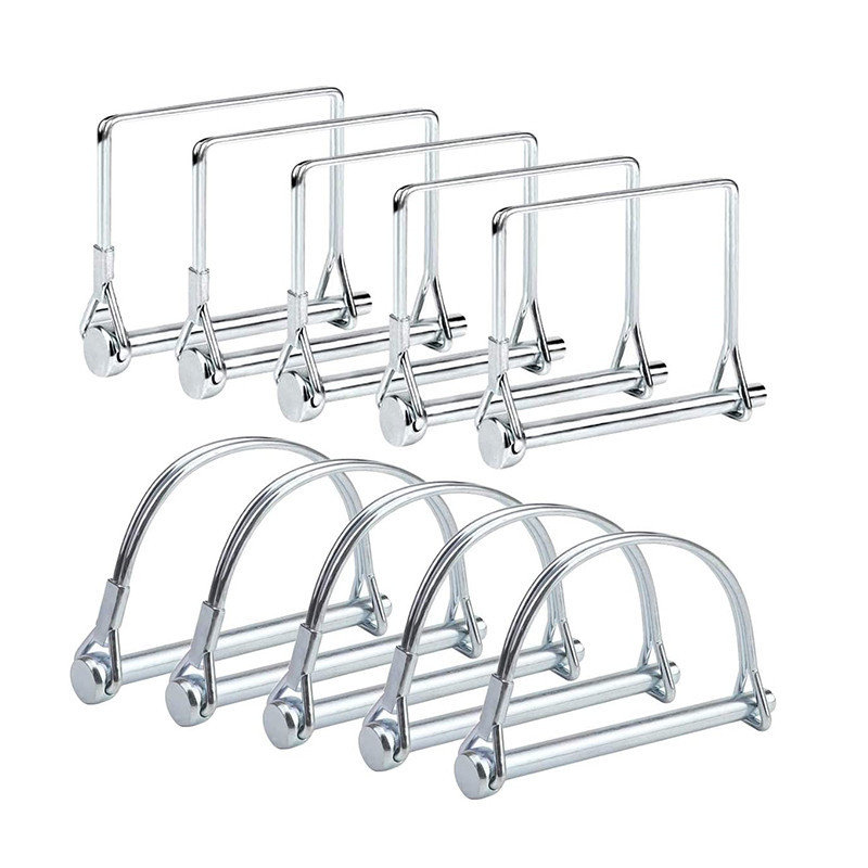 Priekabų/RV tvirtinimo komplektas: apvalūs ir kvadratiniai kaiščiai, saugos kaiščiai, užrakinimo kaiščiai, priekabų sagtelės; prekės ženklas CVP/YUJIA; apdorojimo ir pritaikymo galimybė; privatūs ženklai prieinami