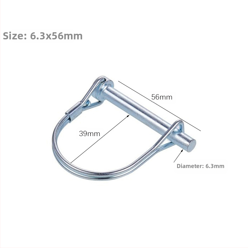 Priekabų/RV tvirtinimo komplektas: apvalūs ir kvadratiniai kaiščiai, saugos kaiščiai, užrakinimo kaiščiai, priekabų sagtelės; prekės ženklas CVP/YUJIA; apdorojimo ir pritaikymo galimybė; privatūs ženklai prieinami