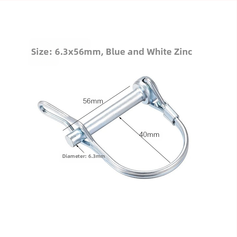 Priekabų/RV tvirtinimo komplektas: apvalūs ir kvadratiniai kaiščiai, saugos kaiščiai, užrakinimo kaiščiai, priekabų sagtelės; prekės ženklas CVP/YUJIA; apdorojimo ir pritaikymo galimybė; privatūs ženklai prieinami