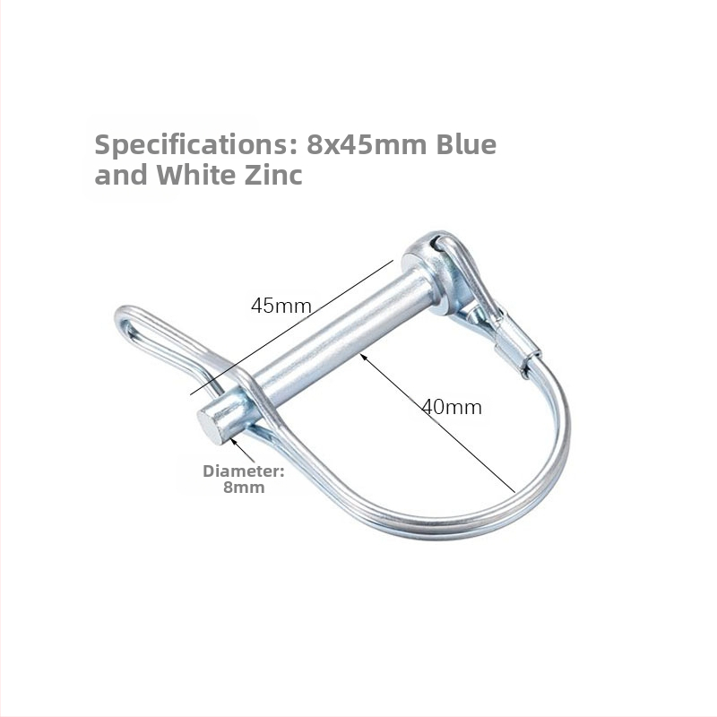 Priekabų/RV tvirtinimo komplektas: apvalūs ir kvadratiniai kaiščiai, saugos kaiščiai, užrakinimo kaiščiai, priekabų sagtelės; prekės ženklas CVP/YUJIA; apdorojimo ir pritaikymo galimybė; privatūs ženklai prieinami