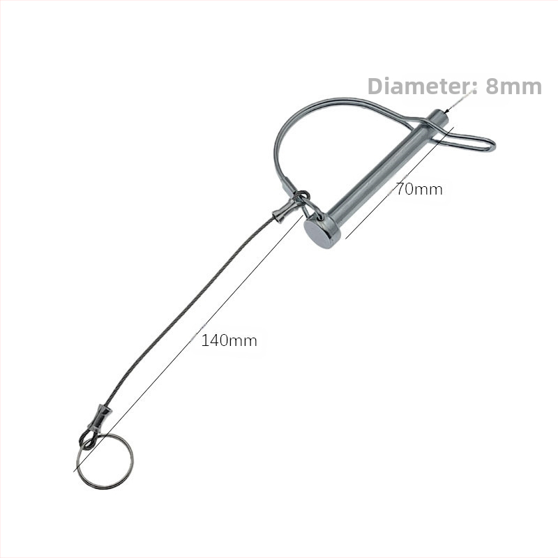 Priekabų/RV tvirtinimo komplektas: apvalūs ir kvadratiniai kaiščiai, saugos kaiščiai, užrakinimo kaiščiai, priekabų sagtelės; prekės ženklas CVP/YUJIA; apdorojimo ir pritaikymo galimybė; privatūs ženklai prieinami