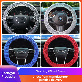 Κάλυμμα τιμονιού αυτοκινήτου μίας χρήσης, αδιάβροχο, προστασία από βρωμιά, από πλαστικό, συμβατό με πολλά μοντέλα, εύκολη εγκατάσταση