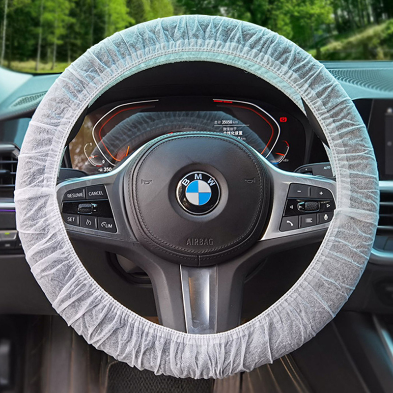 Κάλυμμα τιμονιού αυτοκινήτου μίας χρήσης, αδιάβροχο, προστασία από βρωμιά, από πλαστικό, συμβατό με πολλά μοντέλα, εύκολη εγκατάσταση