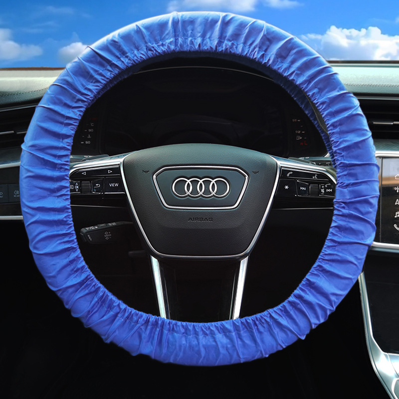 Κάλυμμα τιμονιού αυτοκινήτου μίας χρήσης, αδιάβροχο, προστασία από βρωμιά, από πλαστικό, συμβατό με πολλά μοντέλα, εύκολη εγκατάσταση