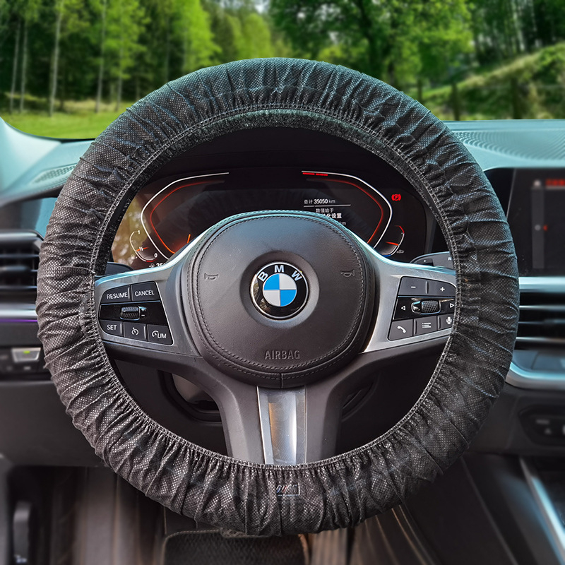 Κάλυμμα τιμονιού αυτοκινήτου μίας χρήσης, αδιάβροχο, προστασία από βρωμιά, από πλαστικό, συμβατό με πολλά μοντέλα, εύκολη εγκατάσταση