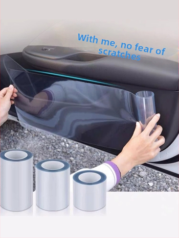 TPU apsauginė plėvelė automobilių dažams, durų slenksčiams su rinoceroso odos tekstūra – nematomas paviršius, atsparus prilipimui