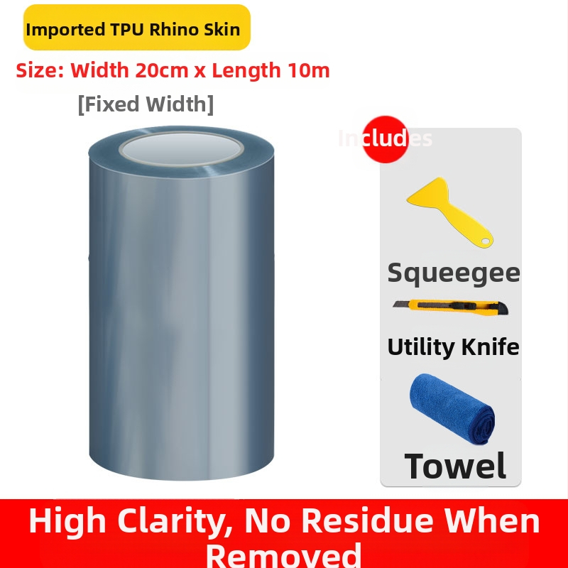 TPU apsauginė plėvelė automobilių dažams, durų slenksčiams su rinoceroso odos tekstūra – nematomas paviršius, atsparus prilipimui