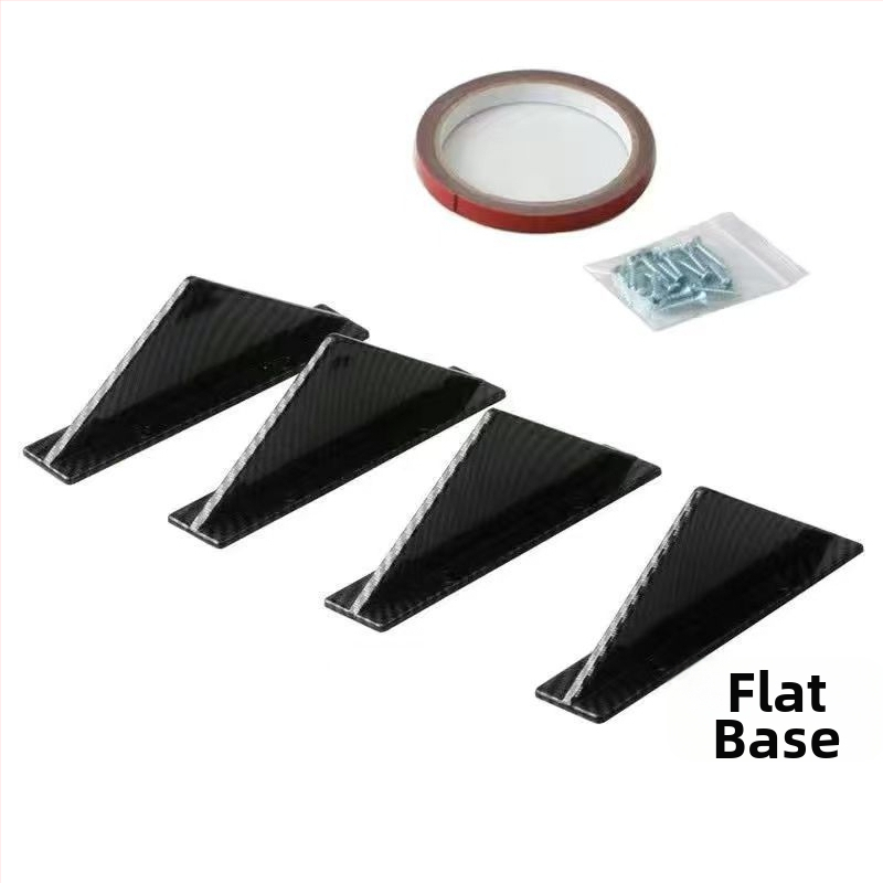 Automobilio kėbulo aerodinaminių dalių rinkinys: užpakalinis spoileris žuvies formos, užpakalinė lūpa, mažas apvalkų buferis ir važiuoklės difuzorius; pritaikymas galimas