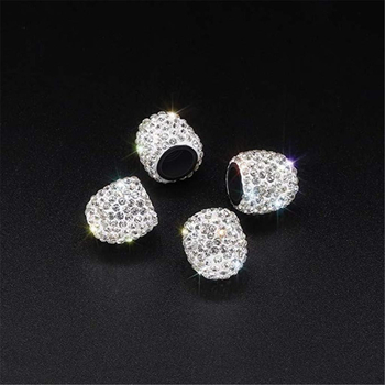 Καπάκι βαλβίδας ελαστικού με διαμάντια, υλικό καουτσούκ, μάρκα Double heng, εγκατάσταση με βίδωμα, συμβατό με όλα τα μοντέλα